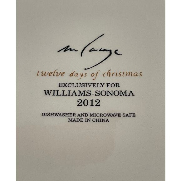 Williams Sonoma 12 Days of Christmas Round 13" Stoneware Cookie Platter M Lacaze - Picture 3 of 9